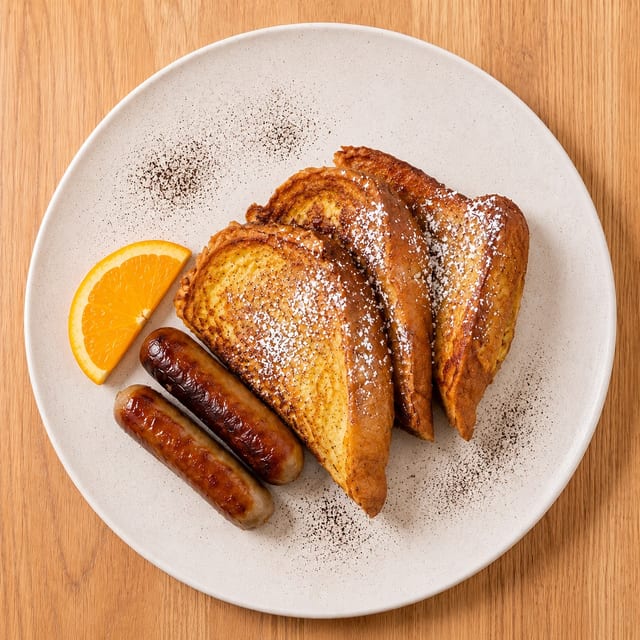 2 French Toast & Meat.