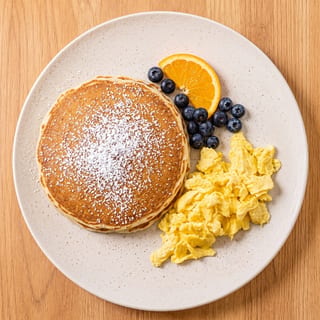 2 Pancakes & Eggs